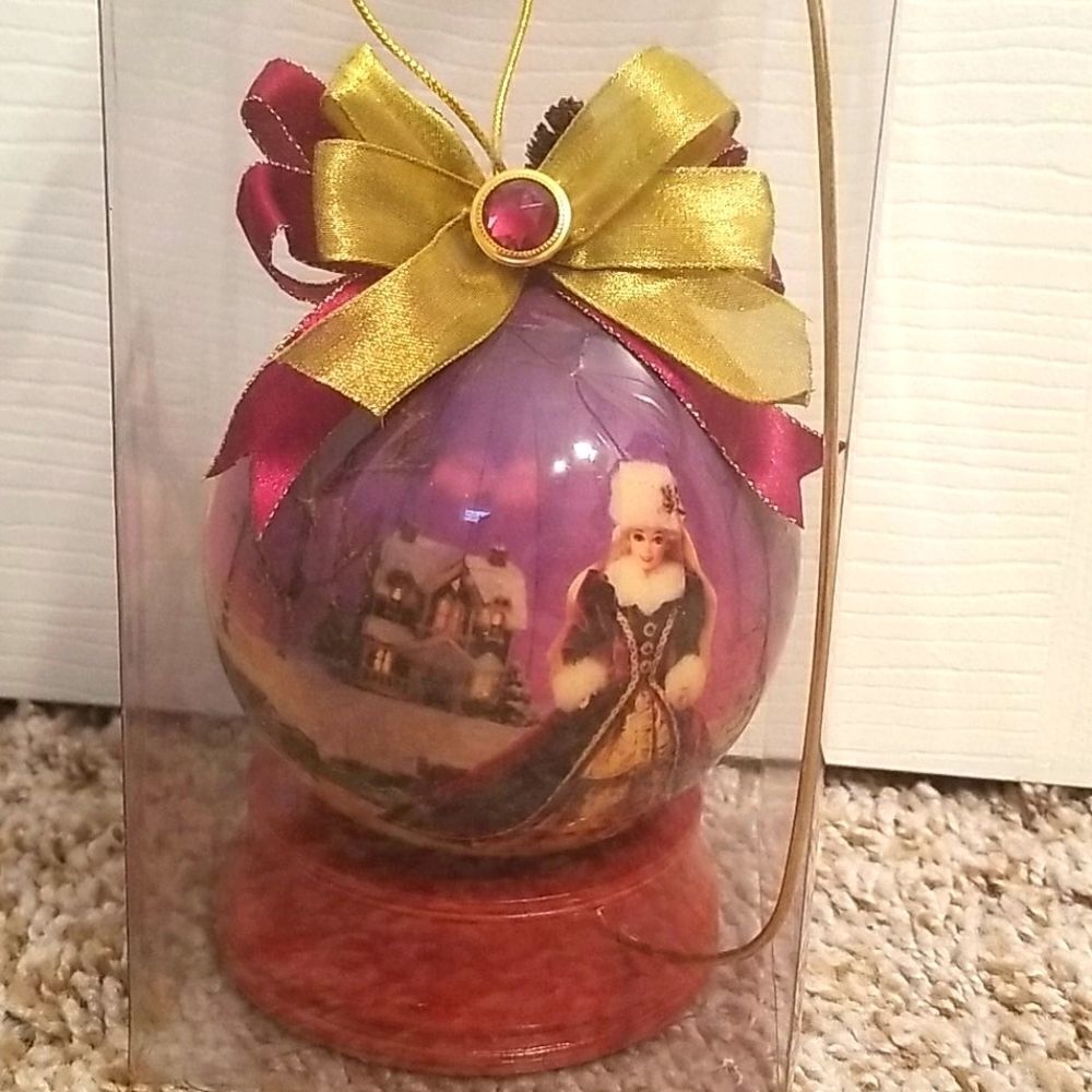 1996 Holiday Barbie Christmas Ornament with Stand